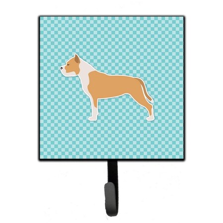 Jensendistributionservices Staffordshire Bull Terrier Checkerboard Blue Leash or Key Holder MI1707777